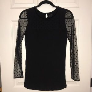 LOFT Polka Dot Long Sleeve Shirt